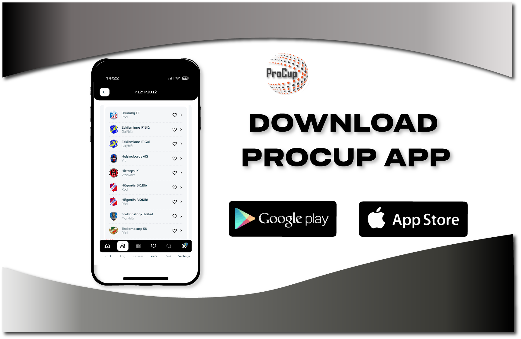 Lade die ProCup-App herunter